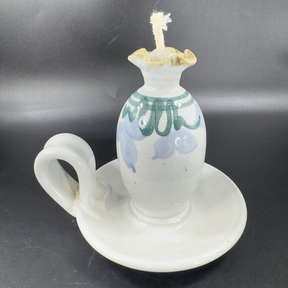 Dick Lehman Studio Art Pottery Oil Lamp Goshen Indiana New Unused Lamp VTG - Picture 13 of 15